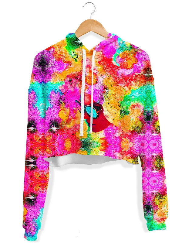 Pure Bliss Fleece Crop Hoodie