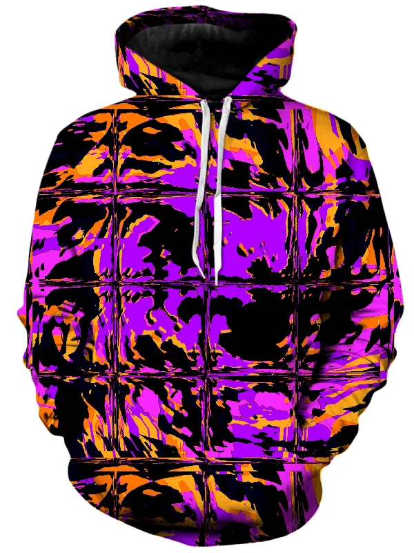 Purple Blackout Rave Glitch Unisex Hoodie