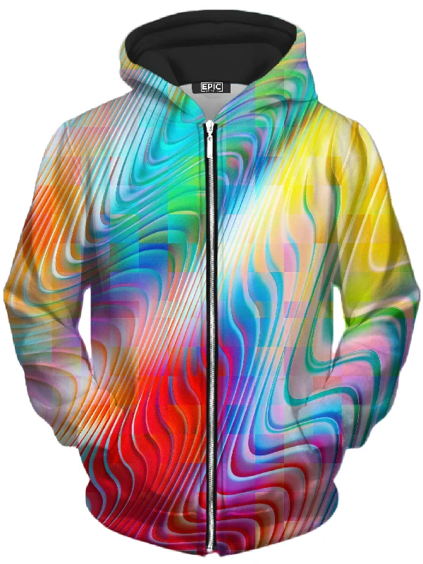 Rainbow Prism Unisex Zip-Up Hoodie