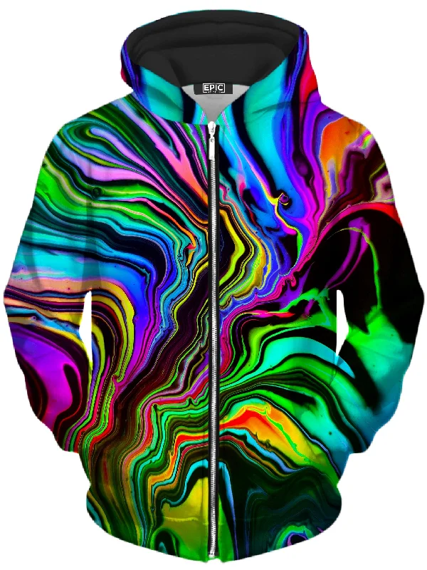 Rainbow Rift Unisex Zip-Up Hoodie