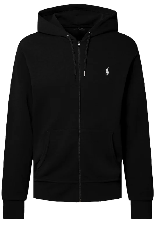 Ralph Lauren Double Knit Zip Hoodie Black