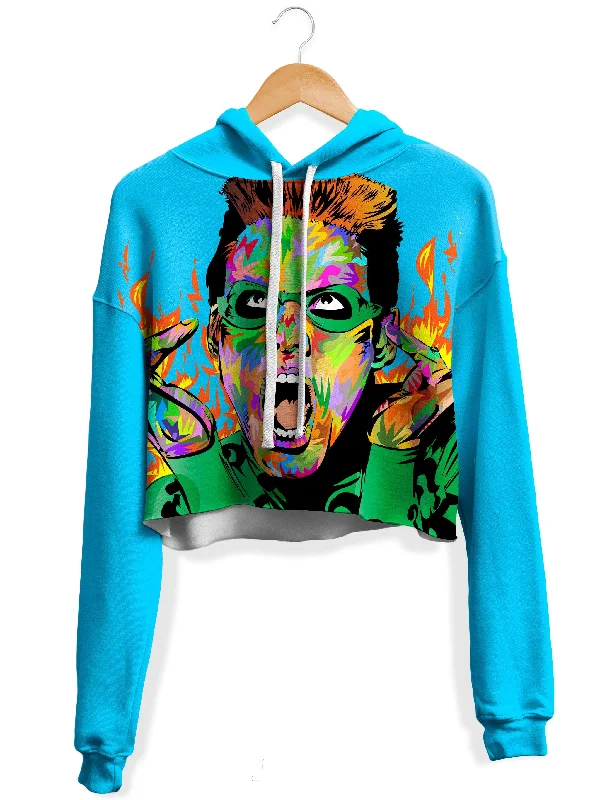 Riddler Fleece Crop Hoodie