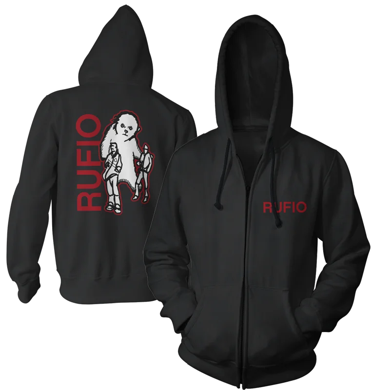 RUFIO - "MCMLXXXV" (Black) (Zip Hoodie)