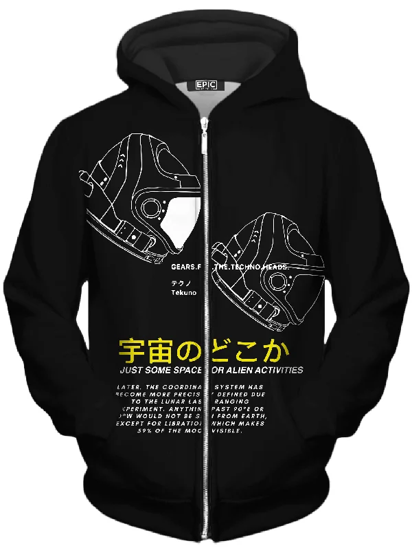 Space Man Unisex Zip-Up Hoodie