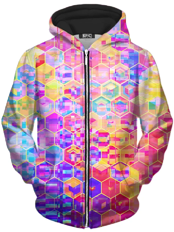 Spectral Cubes Unisex Zip-Up Hoodie
