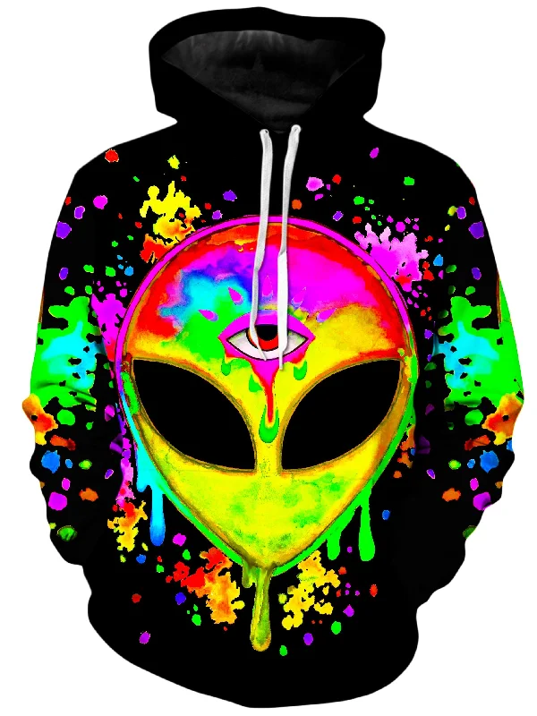Splatter Alien Yellow Unisex Hoodie