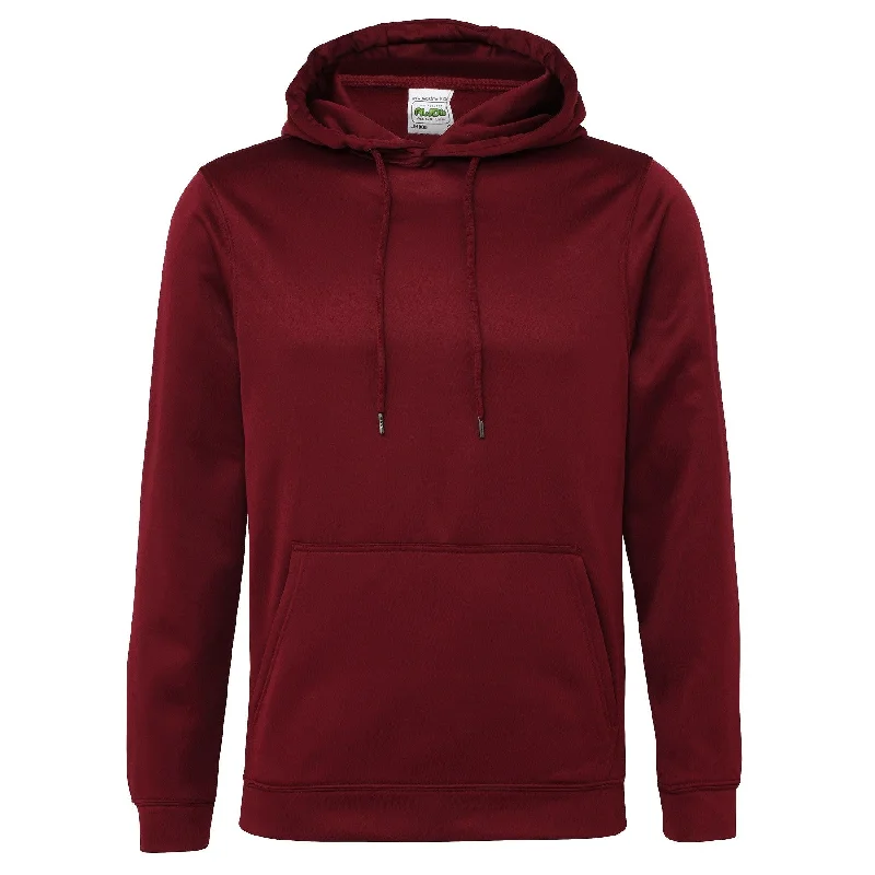 Sports Polyester Hoodie | BURGUNDY