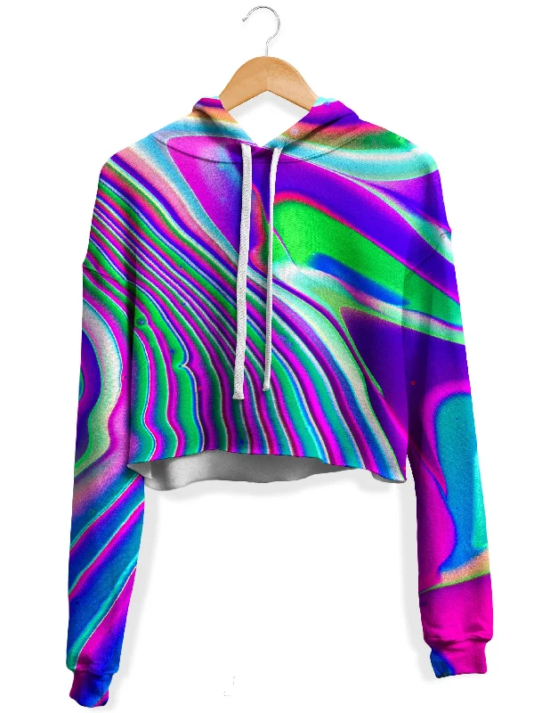Tangerine Dream Fleece Crop Hoodie
