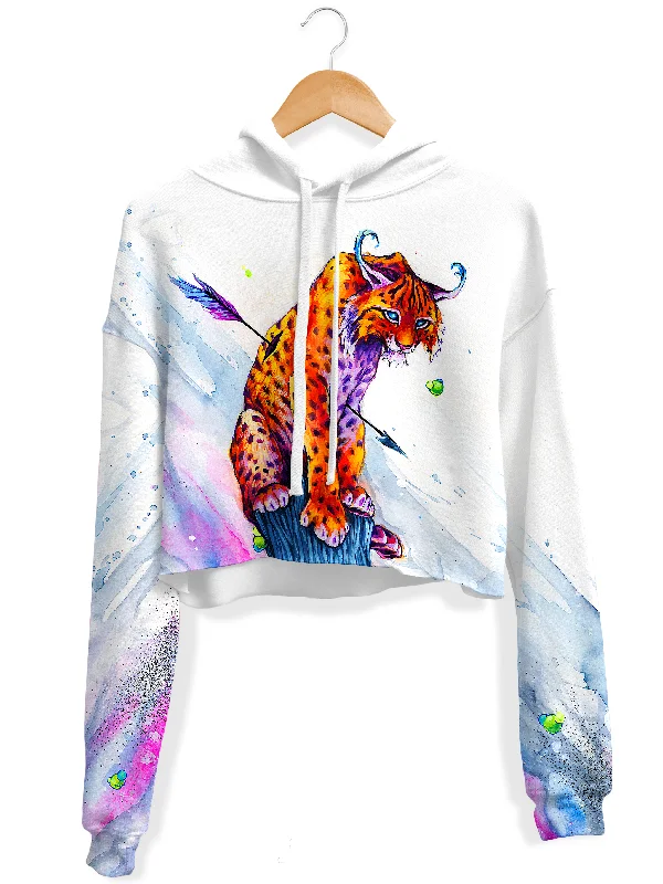 Terrestrial Kitty Fleece Crop Hoodie