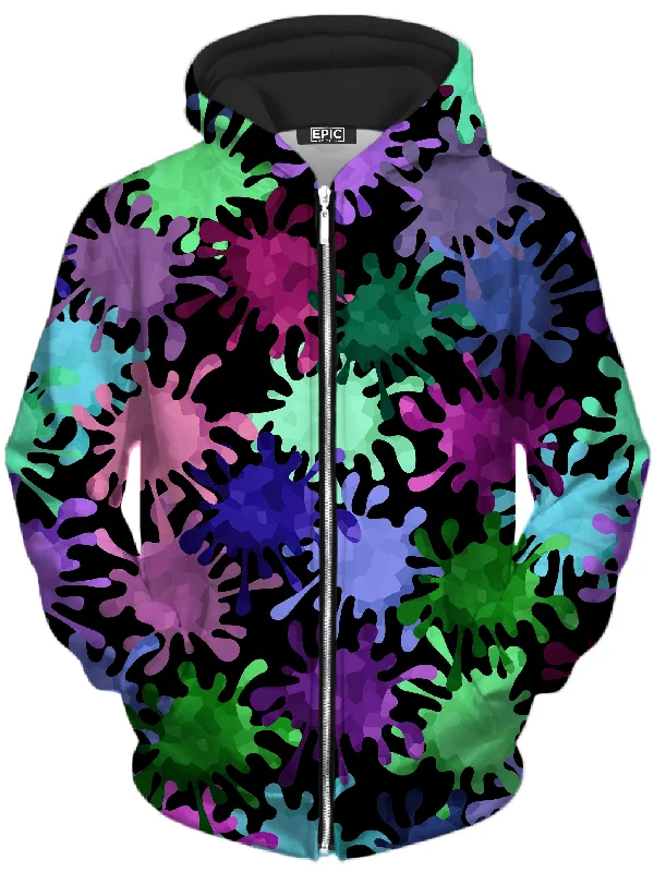 Tripadelic Splatter Unisex Zip-Up Hoodie