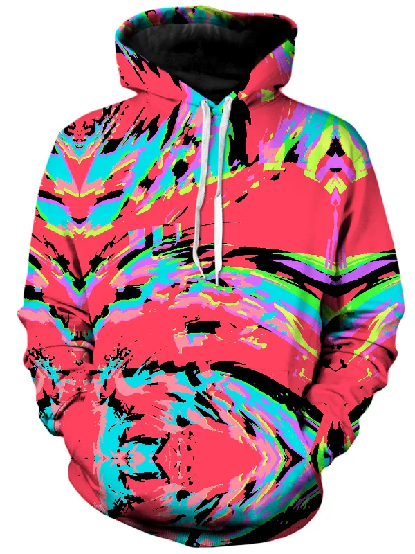 Tropical Coral Glitch Unisex Hoodie