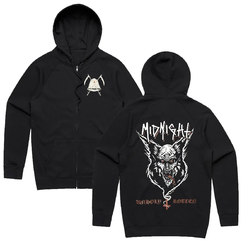 Unholy Zip Up Hoodie (Black)
