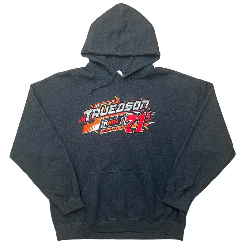 Vintage Nascar Presley Truedson Grey Hooded Sweatshirt