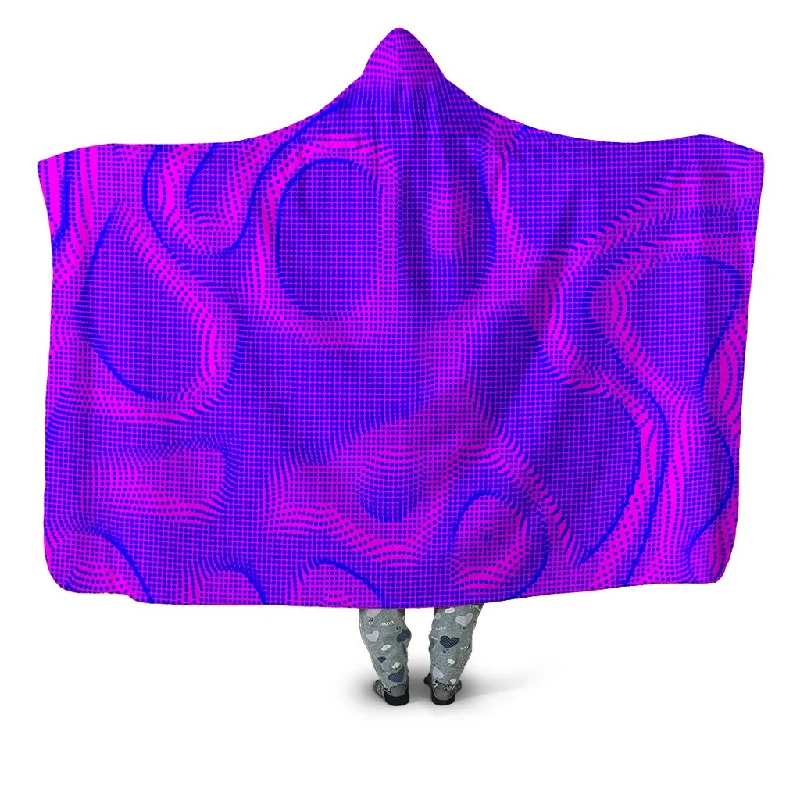 Wild Berry Halftone Hooded Blanket