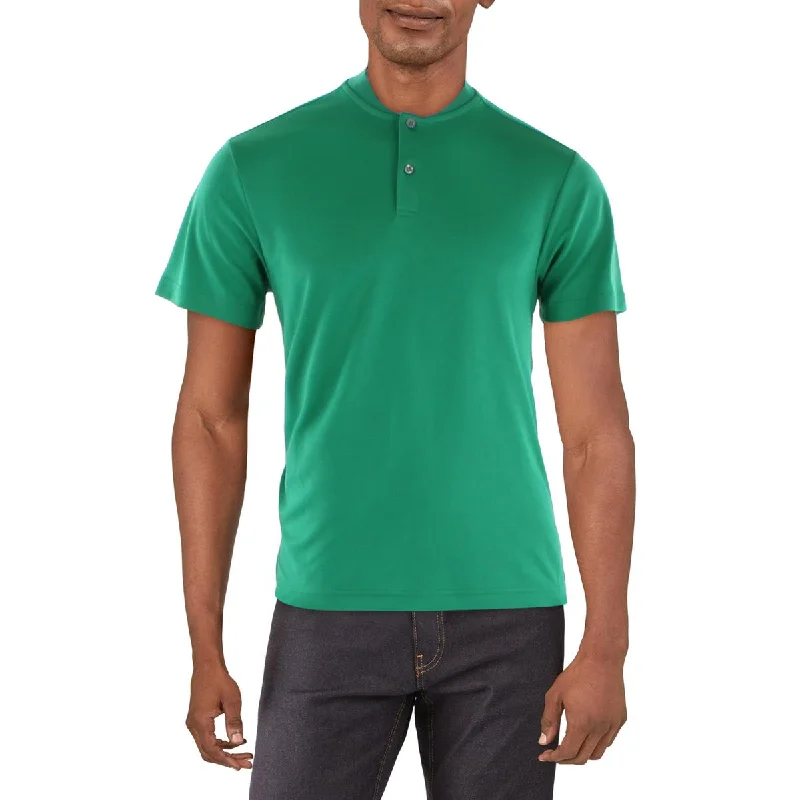 PGA Tour Mens Pique Solid Polo