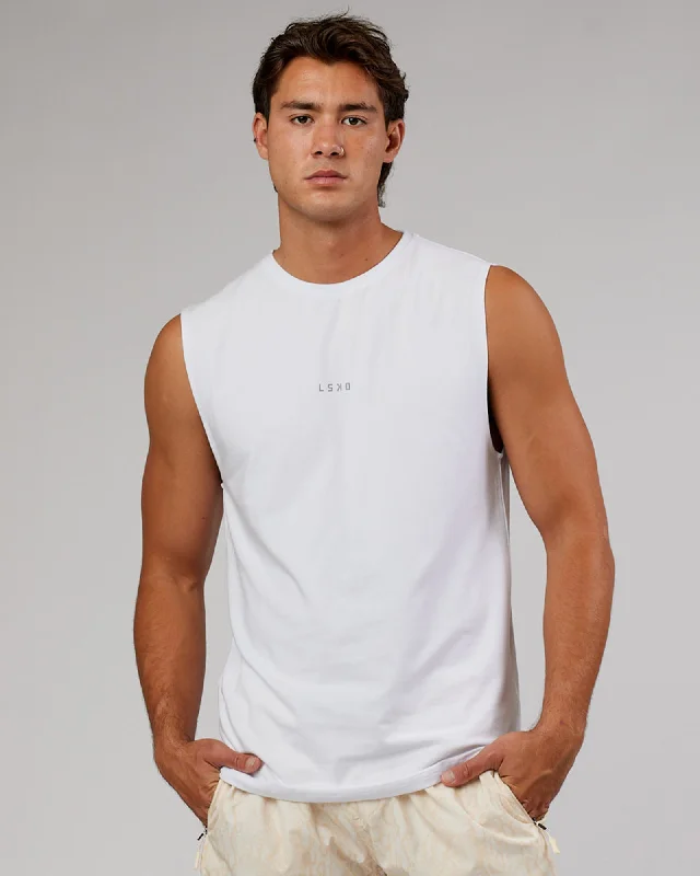 Base FLXCotton Tank - White