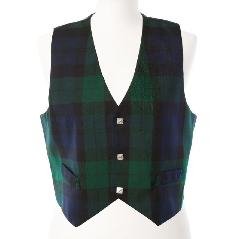 Gents Polyviscose Tartan Waistcoat - 5 Tartans - CLEARANCE