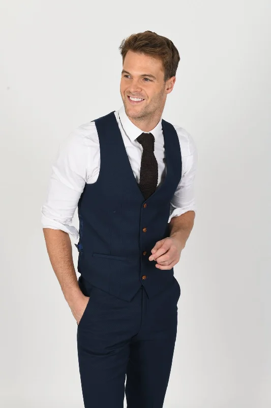 Max Royal Blue Wedding Waistcoat