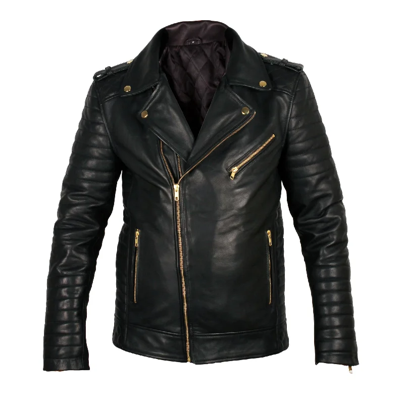 Quilted Biker leather jacket