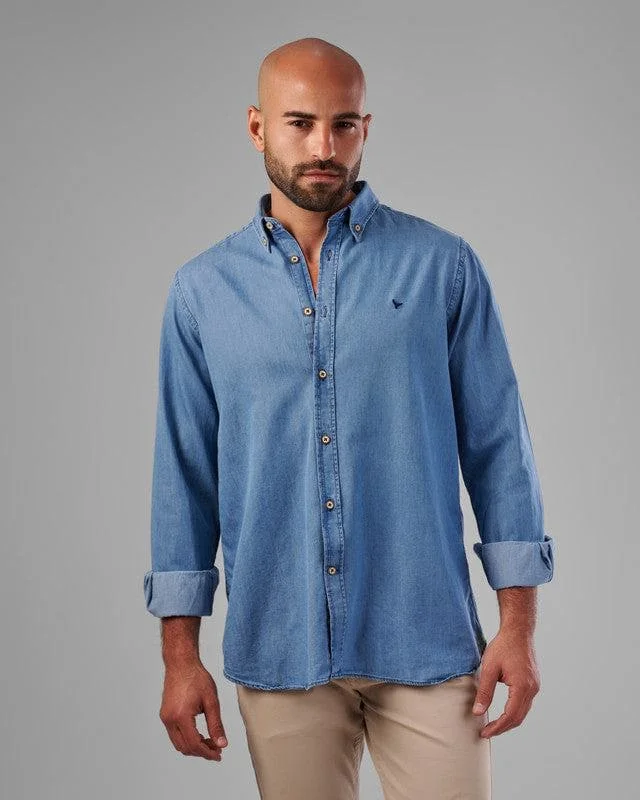 LONG SLEEVE DENIM SHIRT - JEANS