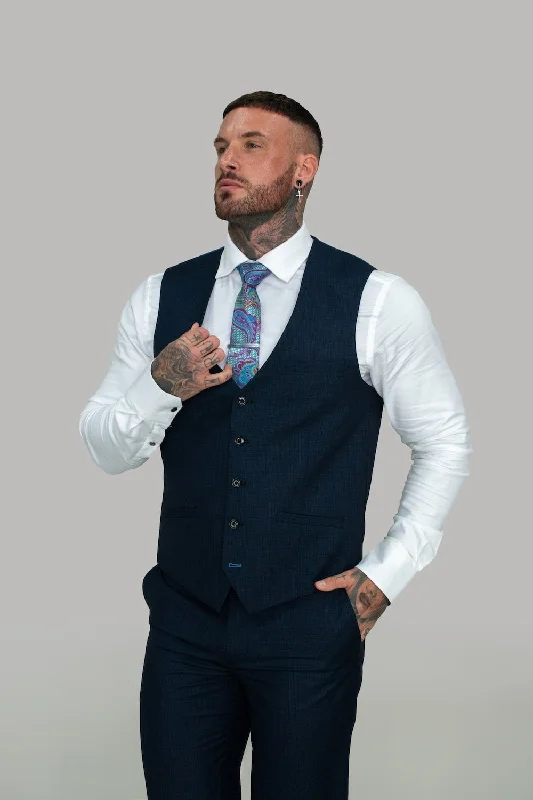 Seeba Navy Waistcoat