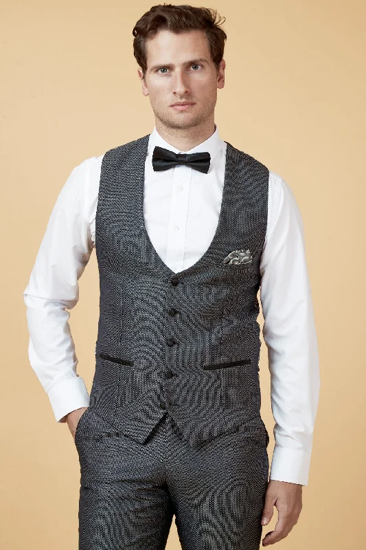 SPENCER - Charcoal Grey Single Breasted Waistcoat