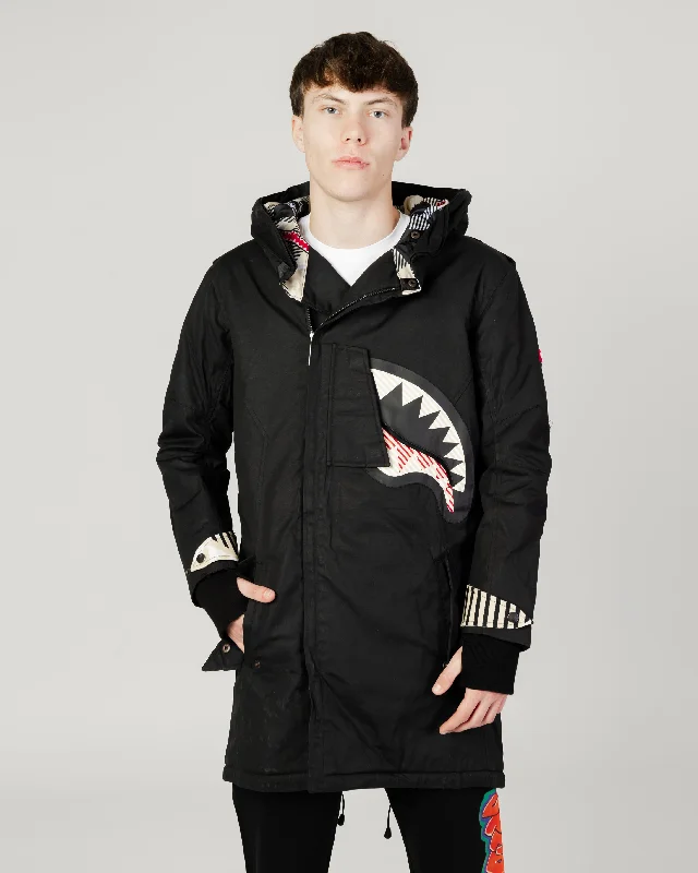 Sprayground Parka ASYMMETRIC FISHTAIL Black