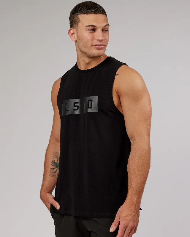 Strength FLXCotton Training Fit Tank - Black-Black