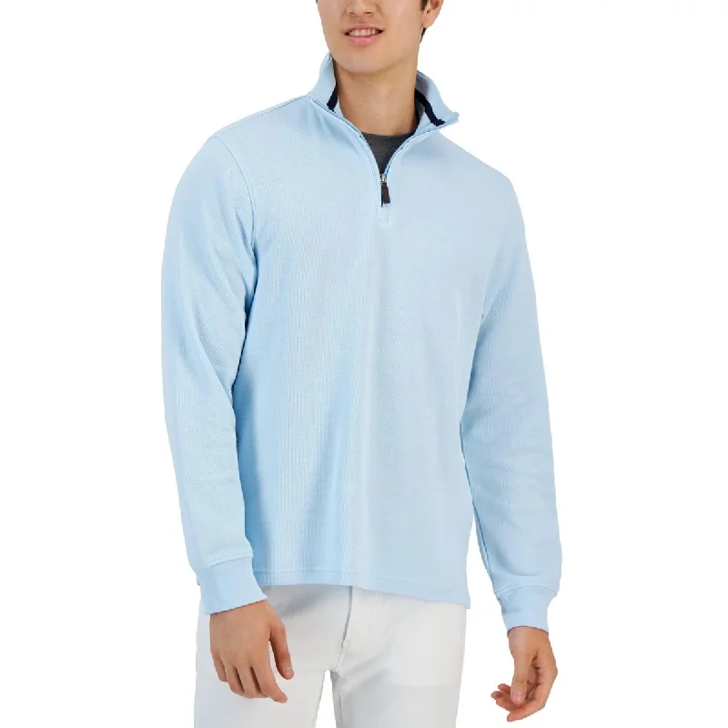 Club Room Mens 1/4 Zip Mock Neck Sweatshirt