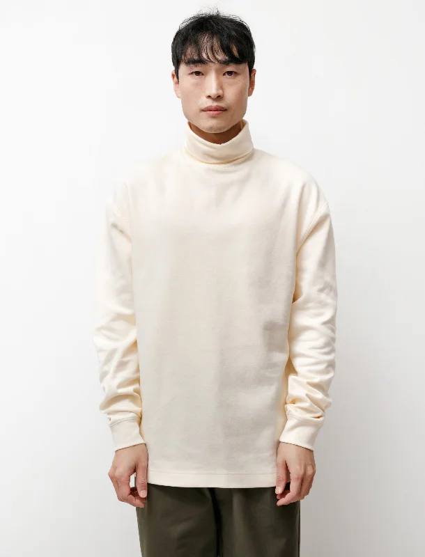 Turtleneck Knit Jersey Ecru