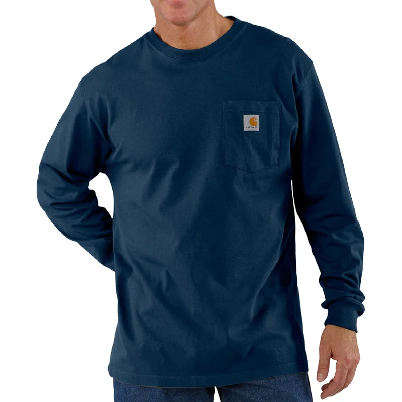 Carhartt Men's Long Sleeve Pocket T-Shirt_Navy