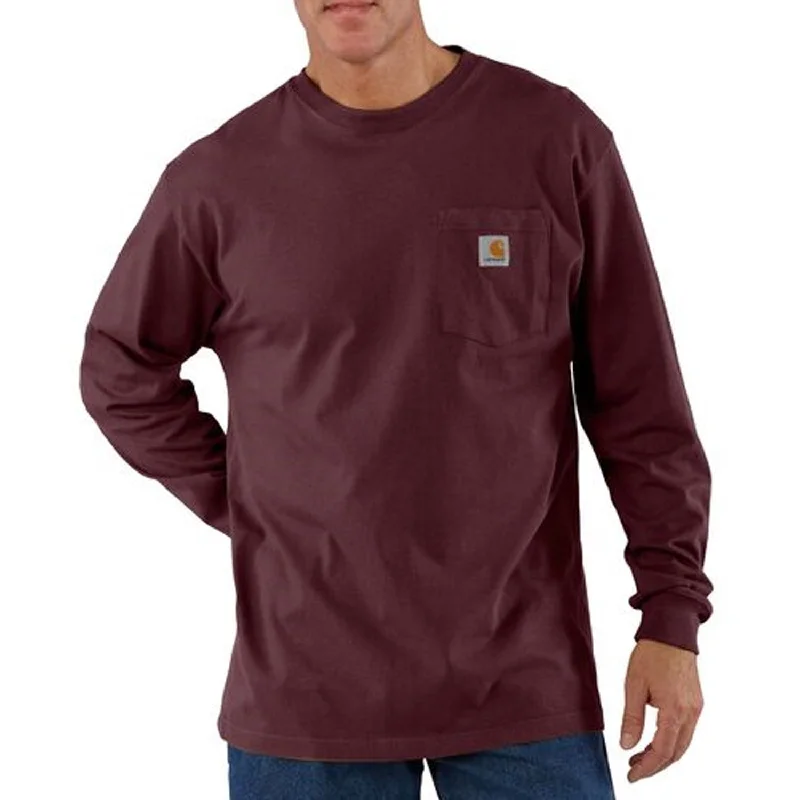 Carhartt Men's Long Sleeve Pocket T-Shirt_Port