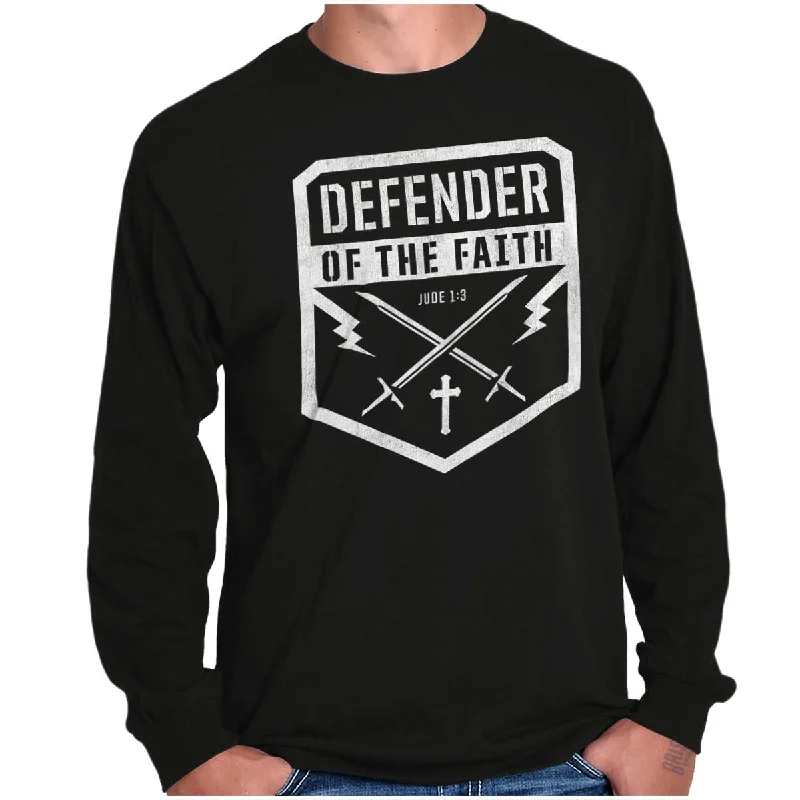 Defender of the Faith Long Sleeve T Shirt