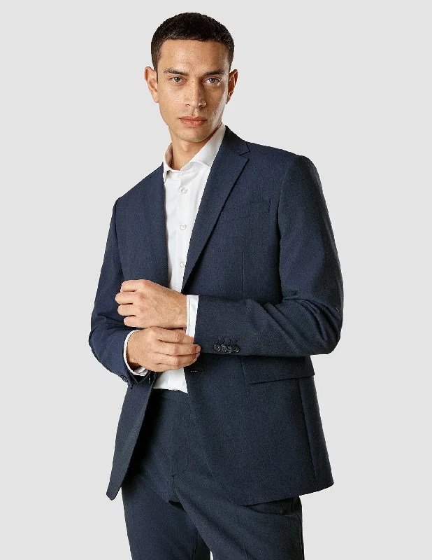 Essential Blazer Navy Melange Regular