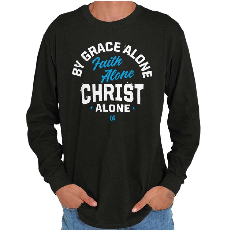 Grace Faith Christ Alone Long Sleeve T Shirt