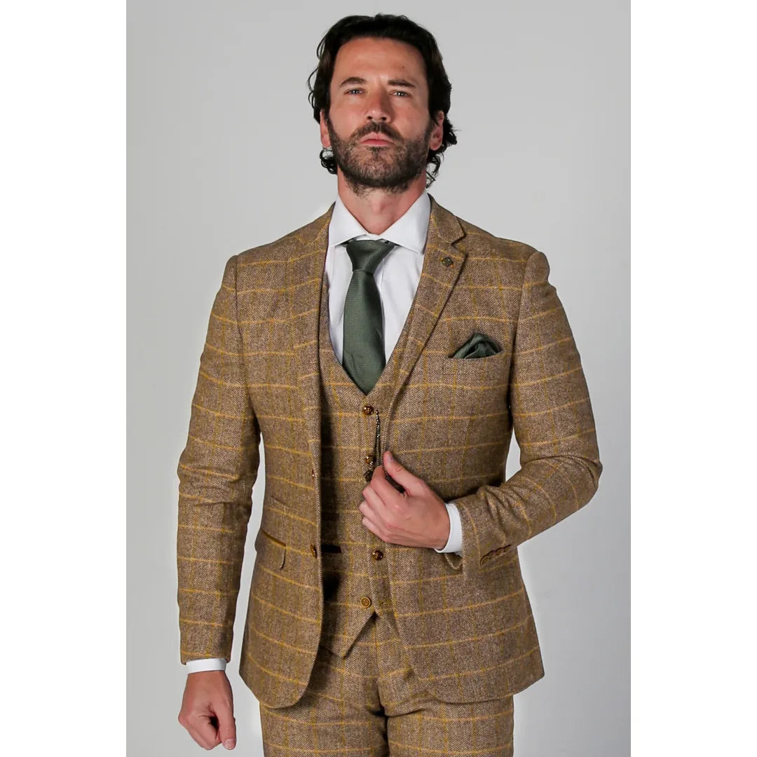 Harris - Men's Brown Tweed Blazer