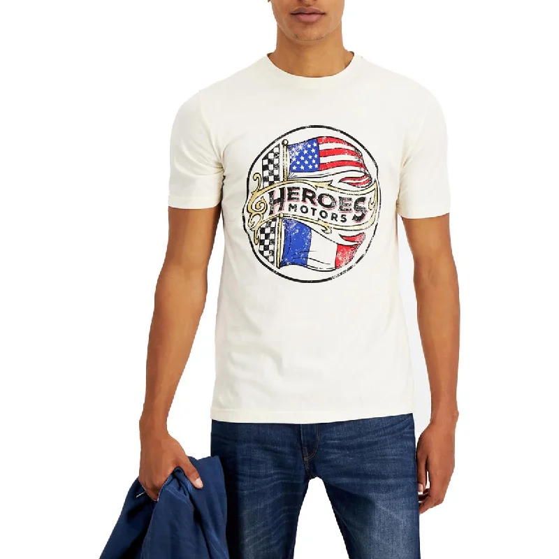 Heroes Motors Mens History Flag Cotton Graphic T-Shirt