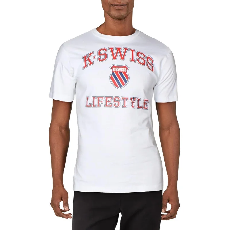 K-Swiss Heritage Men's 100% Cotton Graphic Logo Activewear Fitness T-Shirt