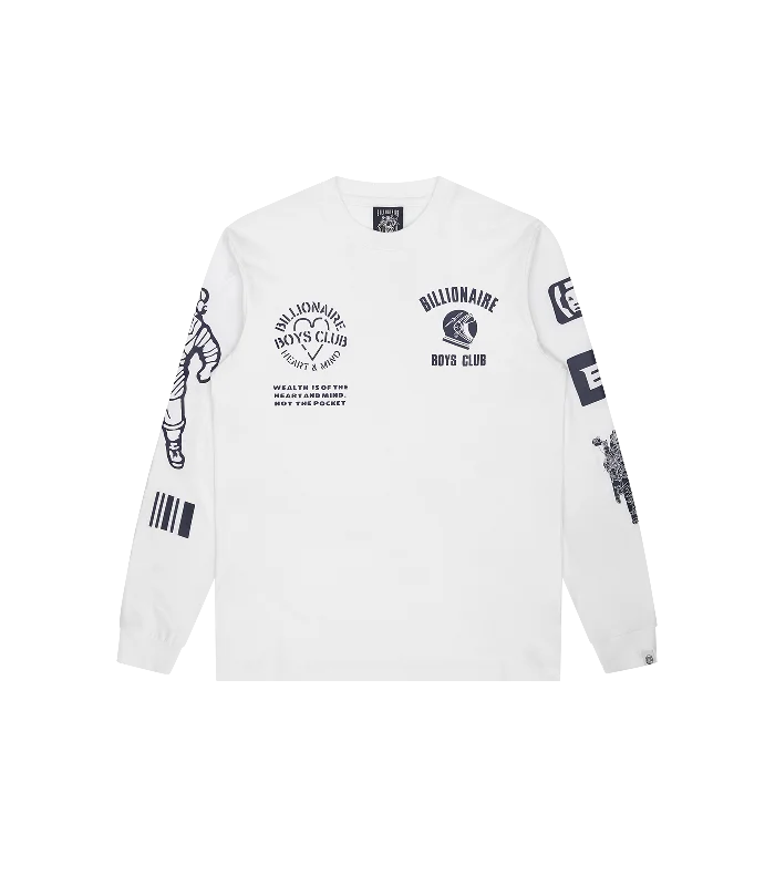 MULTI GRAPHIC L/S T-SHIRT - WHITE