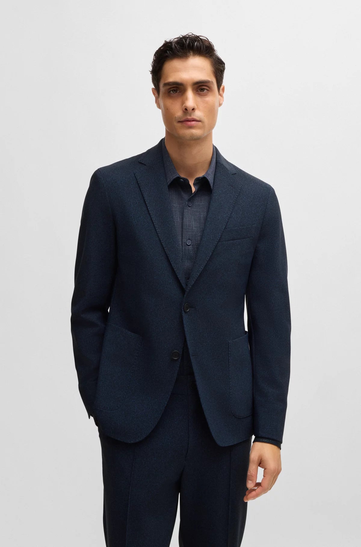 P-Hanry Slim-Fit Jacket in Micro-Patterned Performance Stretch Fabric 50527897