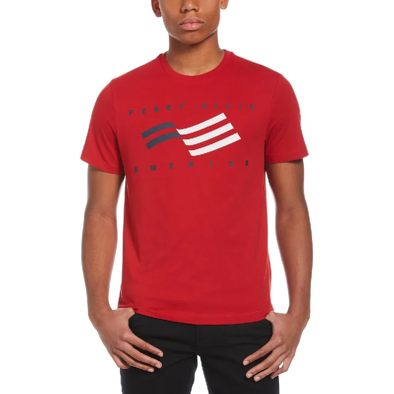 Perry Ellis Mens America Cotton Graphic T-Shirt