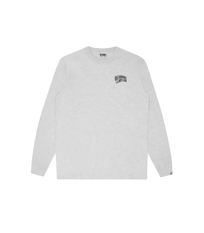 SMALL ARCH LOGO L/S T-SHIRT - HEATHER ASH