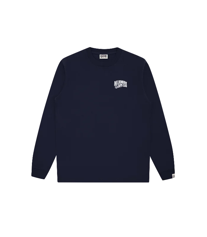 SMALL ARCH LOGO L/S T-SHIRT - NAVY/WHITE LOGO