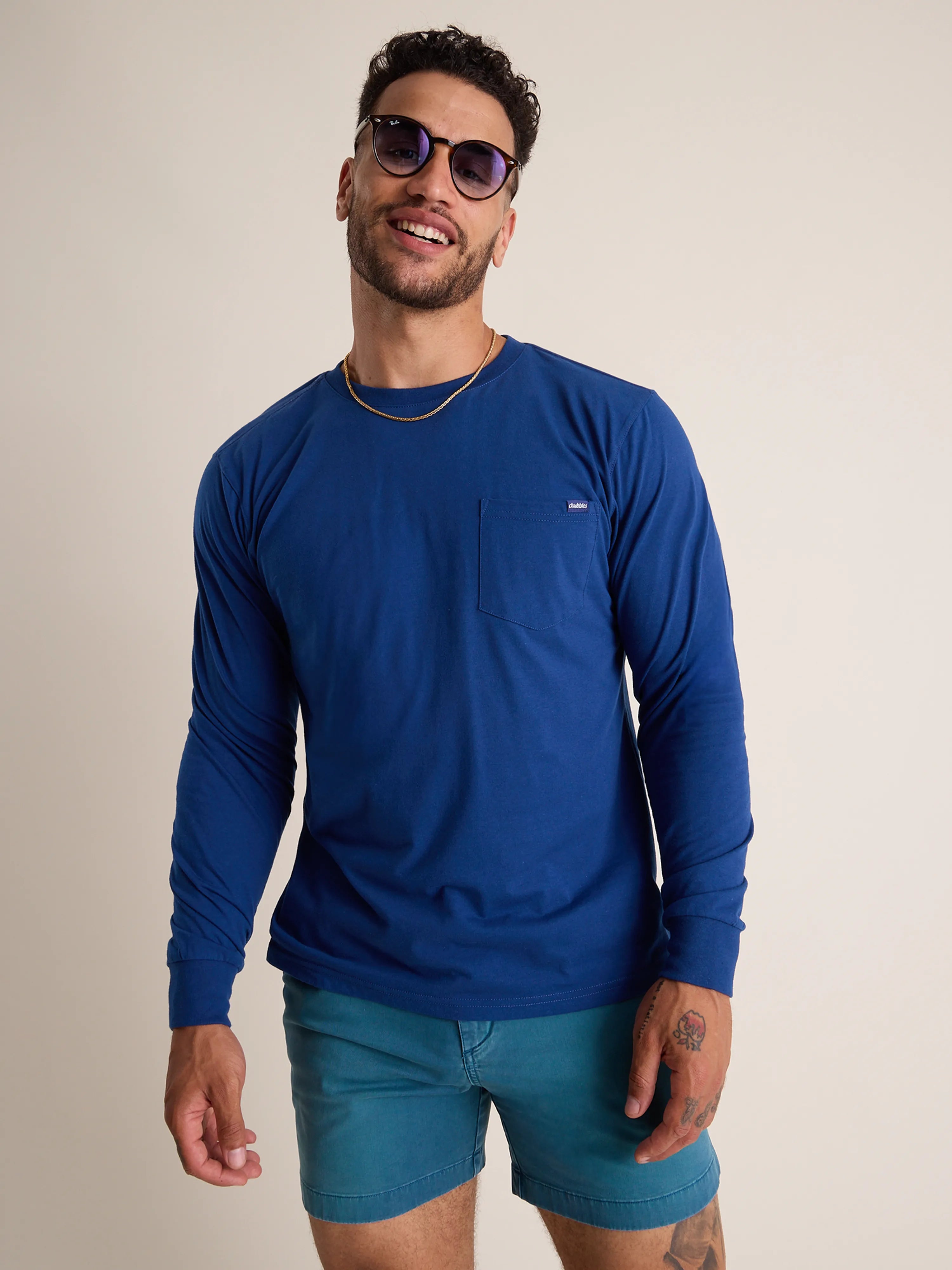 The Classic (L/S Pocket T-Shirt) - Navy