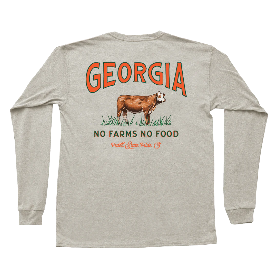 Peach State Pride Georgia- No Farms No Food Long Sleeve